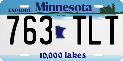 MN license plate 763TLT