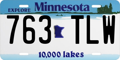 MN license plate 763TLW