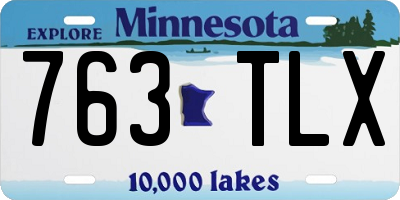 MN license plate 763TLX