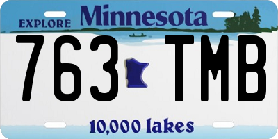 MN license plate 763TMB