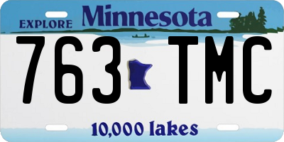 MN license plate 763TMC