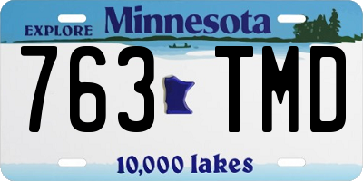 MN license plate 763TMD