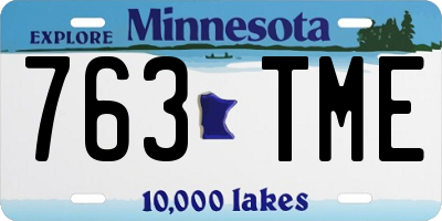 MN license plate 763TME
