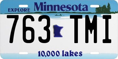MN license plate 763TMI