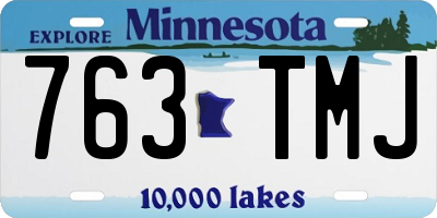 MN license plate 763TMJ