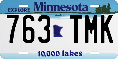 MN license plate 763TMK