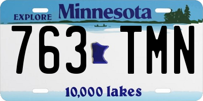 MN license plate 763TMN