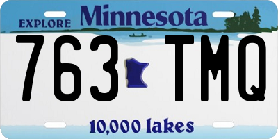 MN license plate 763TMQ