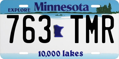 MN license plate 763TMR
