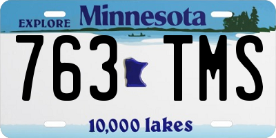 MN license plate 763TMS