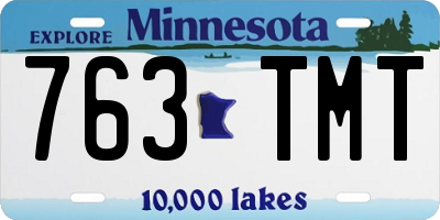 MN license plate 763TMT