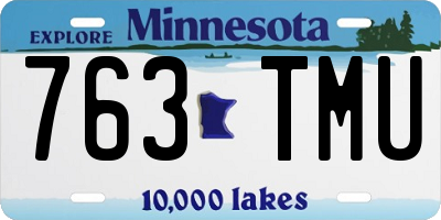 MN license plate 763TMU