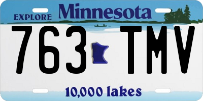 MN license plate 763TMV