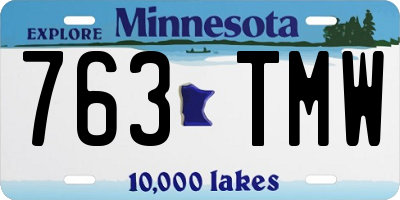 MN license plate 763TMW