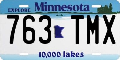 MN license plate 763TMX