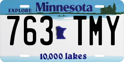 MN license plate 763TMY