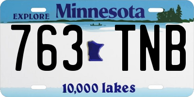 MN license plate 763TNB