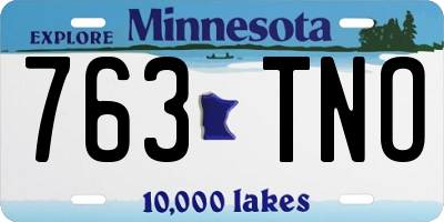 MN license plate 763TNO