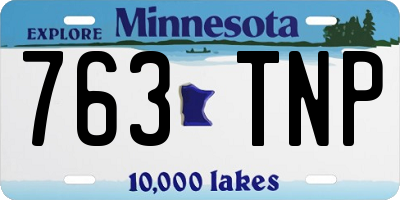 MN license plate 763TNP