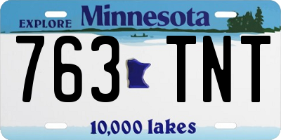 MN license plate 763TNT