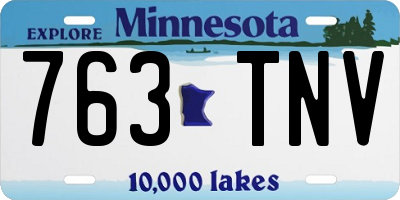 MN license plate 763TNV