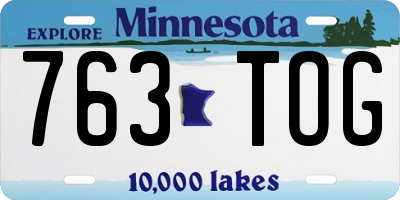 MN license plate 763TOG
