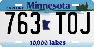 MN license plate 763TOJ