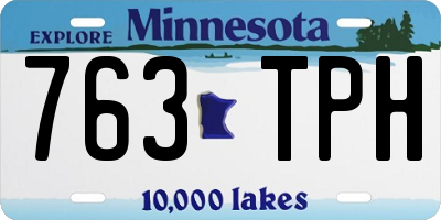 MN license plate 763TPH