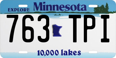 MN license plate 763TPI