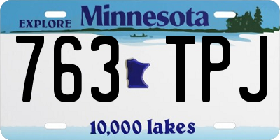 MN license plate 763TPJ