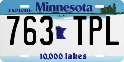 MN license plate 763TPL