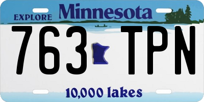 MN license plate 763TPN