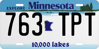 MN license plate 763TPT