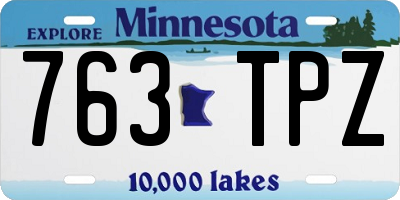MN license plate 763TPZ