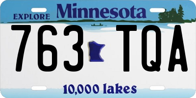 MN license plate 763TQA