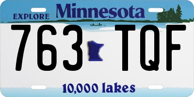 MN license plate 763TQF