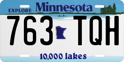 MN license plate 763TQH