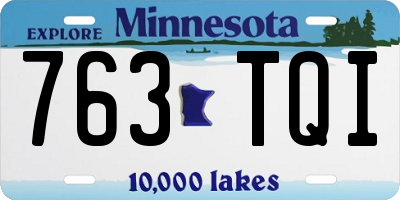 MN license plate 763TQI