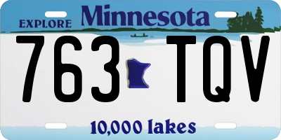 MN license plate 763TQV