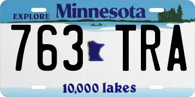 MN license plate 763TRA