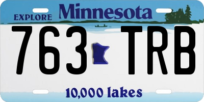 MN license plate 763TRB