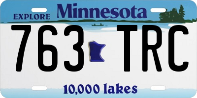 MN license plate 763TRC