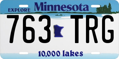MN license plate 763TRG