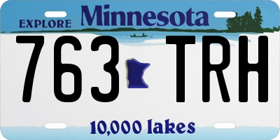 MN license plate 763TRH