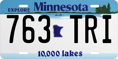 MN license plate 763TRI