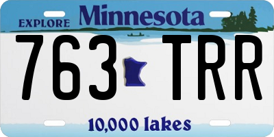MN license plate 763TRR