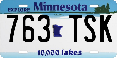 MN license plate 763TSK