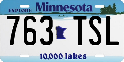 MN license plate 763TSL