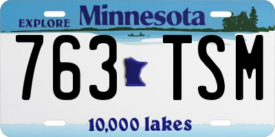 MN license plate 763TSM