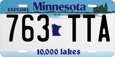 MN license plate 763TTA
